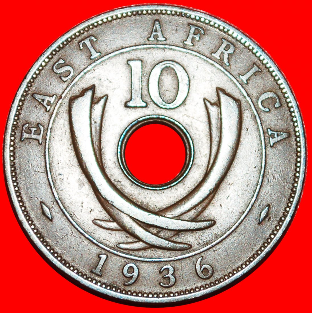  * GROSSBRITANNIEN: OSTAFRIKA ★ 10 CENTS 1936! EDUARD VIII. ★OHNE VORBEHALT!   