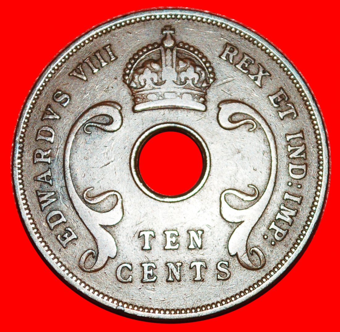  * GROSSBRITANNIEN: OSTAFRIKA ★ 10 CENTS 1936! EDUARD VIII. ★OHNE VORBEHALT!   