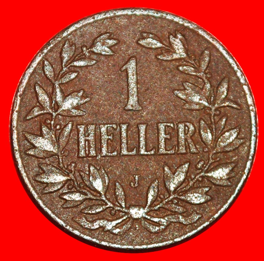  * HAMBURG 1904-1913: GERMAN EAST AFRICA★1 HELLER 1910J! WILHELM II 1888-1918 LOW START ★ NO RESERVE!   