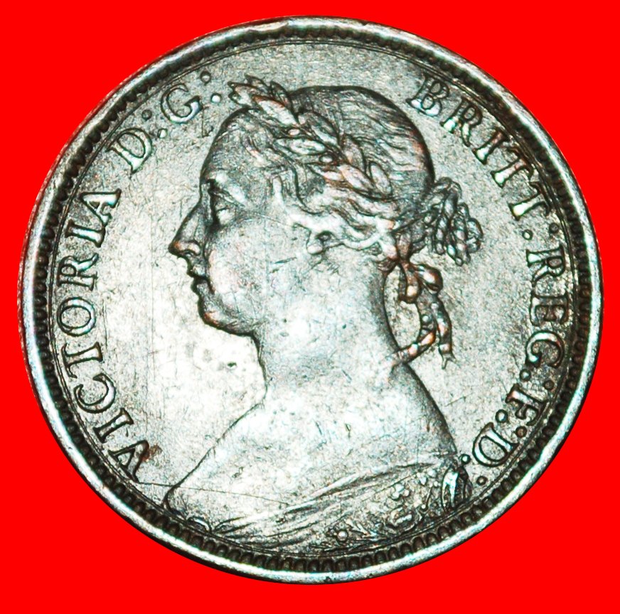  * HERRIN DER SEEN 1874-1895:GROSSBRITANNIEN★FARTHING 1886 SCHIFF! VICTORIA 1837-1901★OHNE VORBEHALT!   