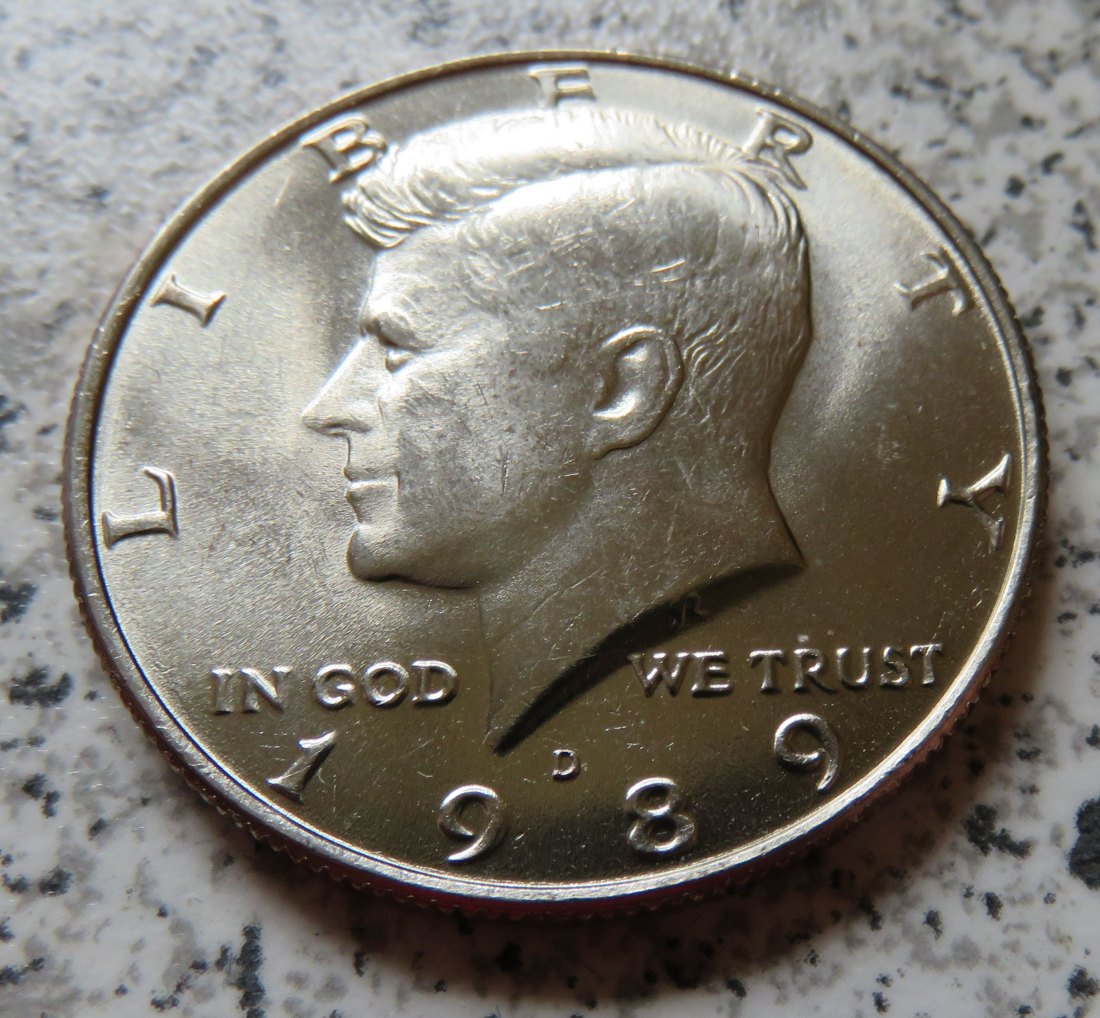  USA 1/2 Dollar 1989 D / Kennedy half Dollar 1989 D   