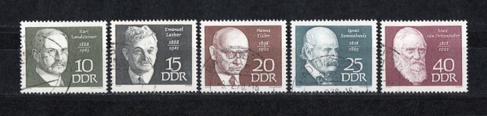  DDR 1968 Mi. 1386-1390 Kompl.-Satz (5W.) *Echt Gelaufen   