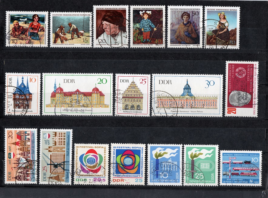  DDR 1968 LOT 1 (18 Werte) *Echt Gelaufen / Mi 12,10 €   