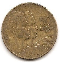  Jugoslawien 50 Dinara 1955 #151   