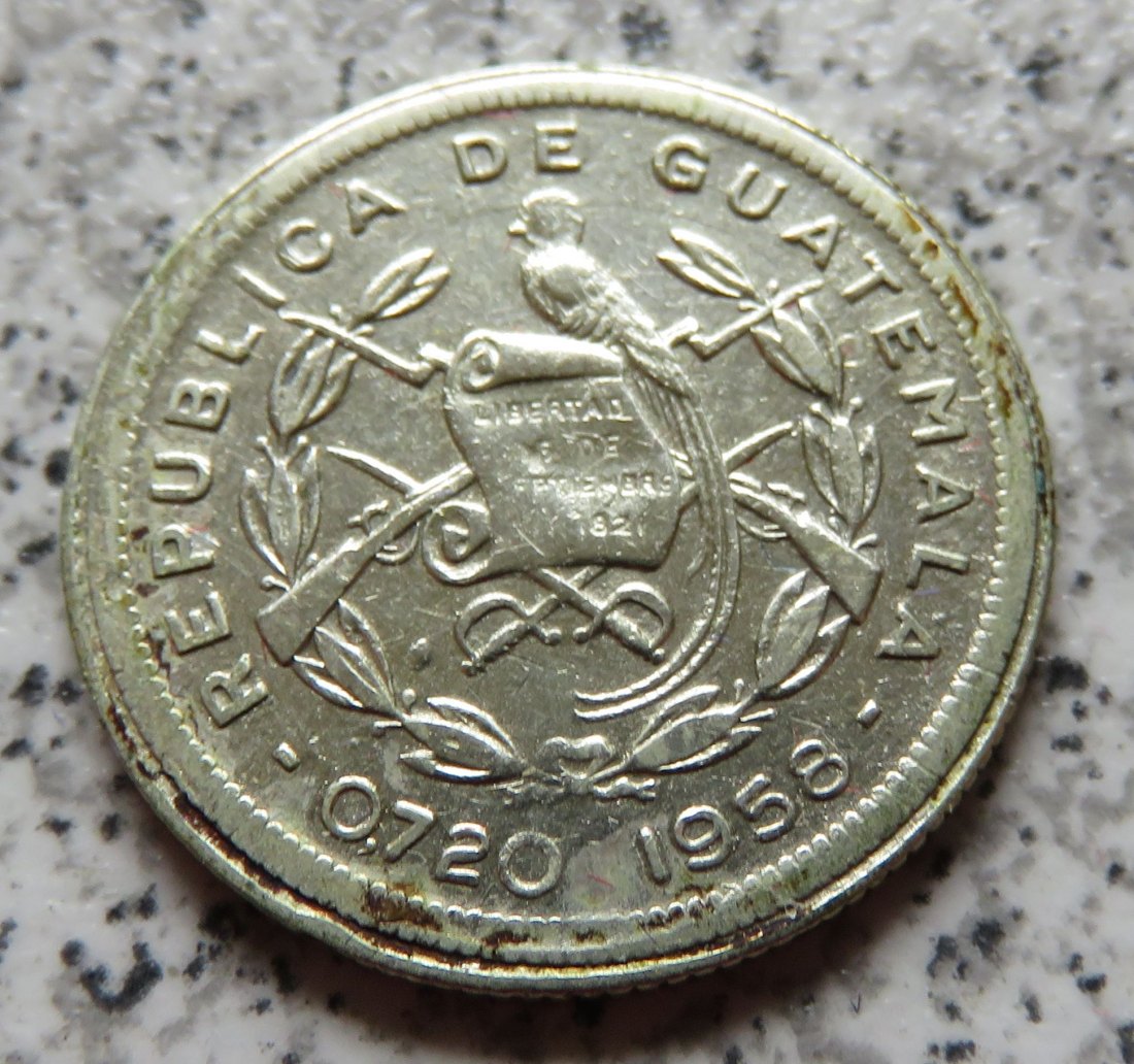  Guatemala 10 Centavos 1958   