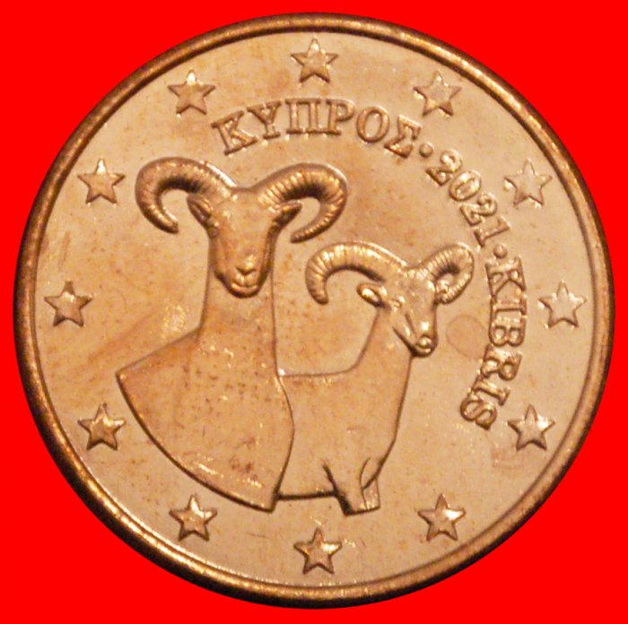  * GREECE 2008-2022:CYPRUS★5 EURO CENTS 2021 UNC MINT LUSTRE★NEW MODIFICATION★LOW START ★ NO RESERVE!   