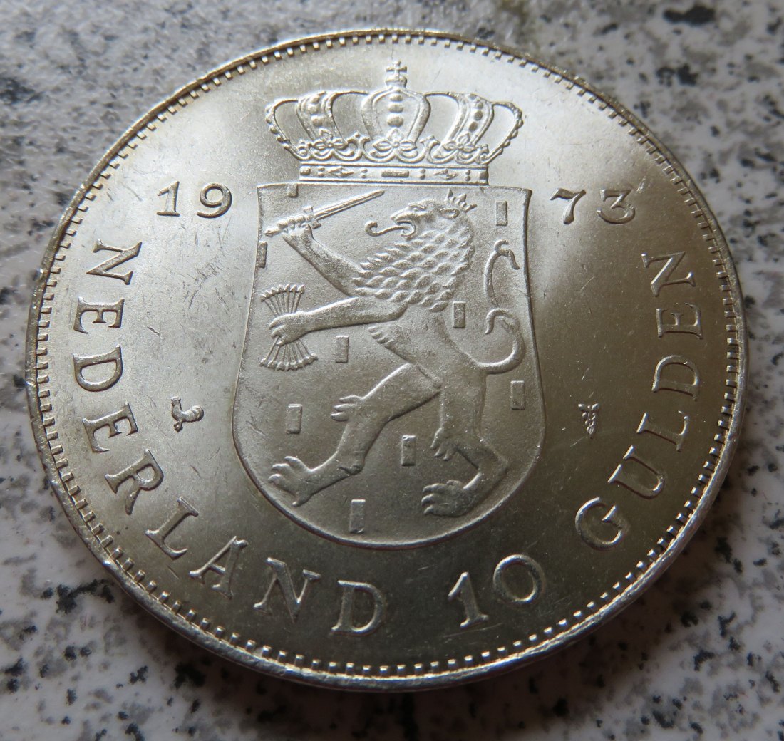  Niederlande 10 Gulden 1973   