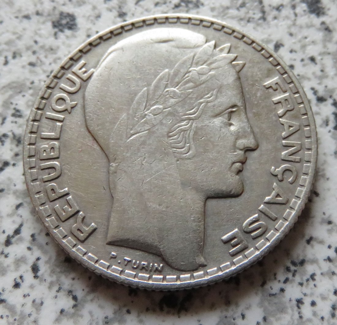  Frankreich 10 Francs 1929, Silber   