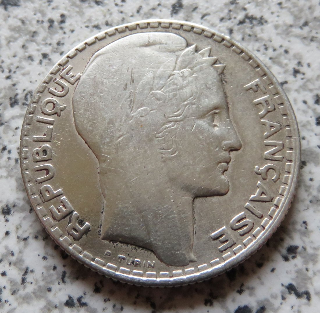 Frankreich 10 Francs 1930, Silber   