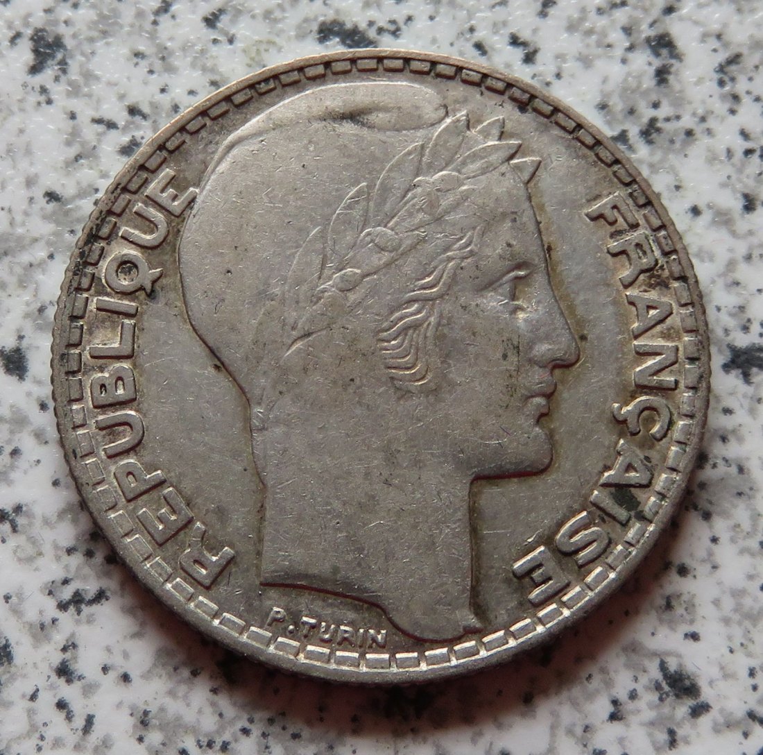  Frankreich 10 Francs 1932, Silber   