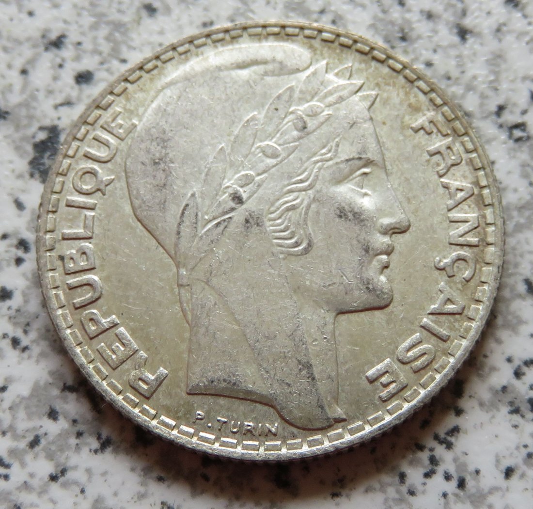 Frankreich 10 Francs 1934, Silber   