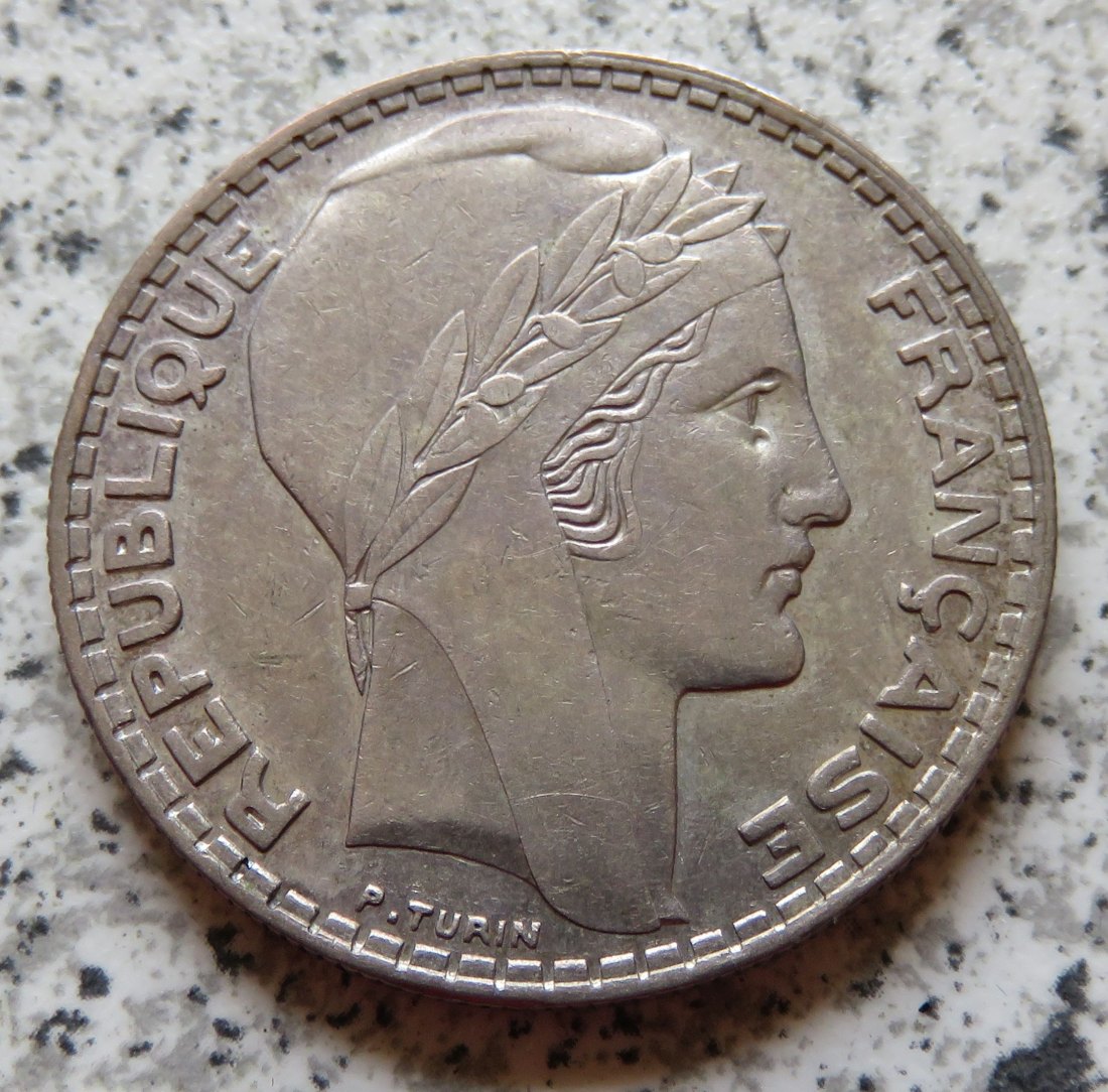  Frankreich 20 Francs 1933, Silber   