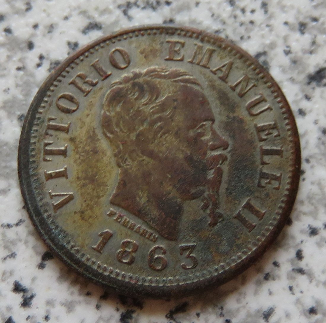  Italien 50 Centesimi 1863 M BN   