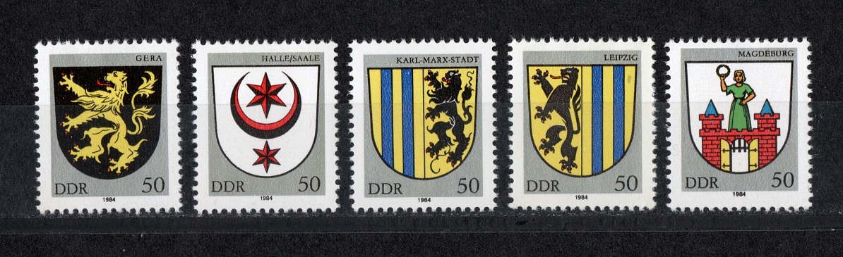  DDR 1984 Mi. 2857-2861 Kompl.-Satz **Postfrisch   