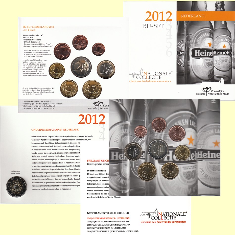  Offiz Euro-KMS Niederlande *Nationale Collectie - Unternehmergeist* 2012 Mit 2€-SM 9Münzen   