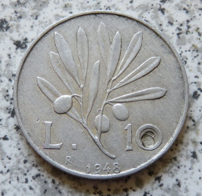  Italien 10 Lire 1948 R   