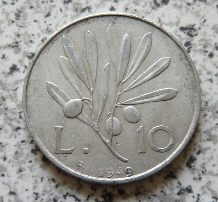  Italien 10 Lire 1949 R   