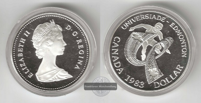  Kanada  1 Dollar 1983 Edmonton Commonwealth Games FM-Frankfurt  Feinsilber: 11,66g   