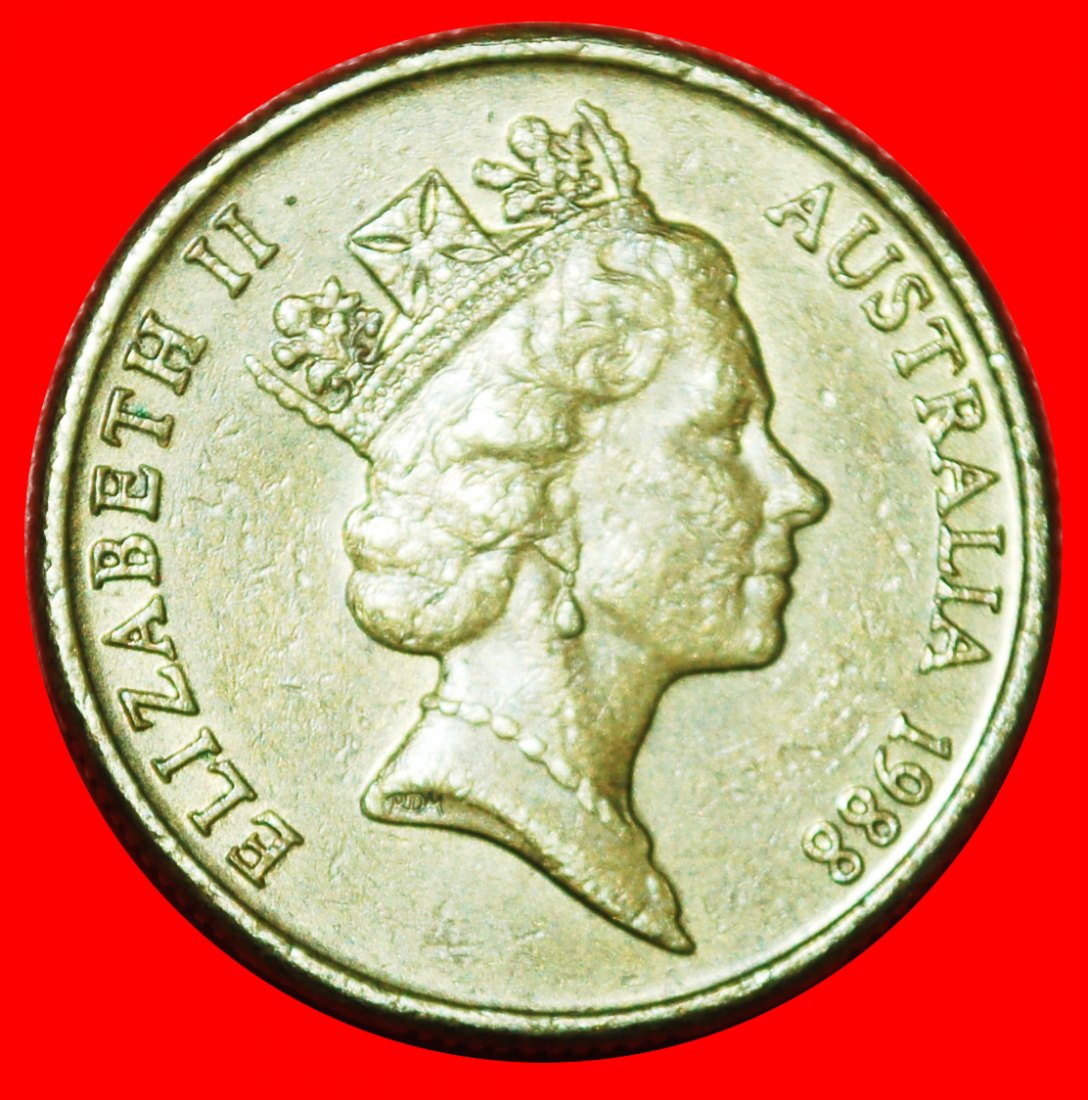  * STERN UND KÄNGURU 1788: AUSTRALIEN ★ 1 DOLLAR 1988! ELISABETH II. (1953-2022) OHNE VORBEHALT!   