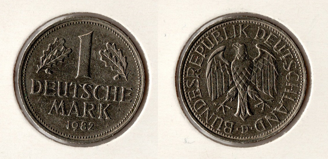  BRD 1 DM 1982 -D- sehr schön J.385   