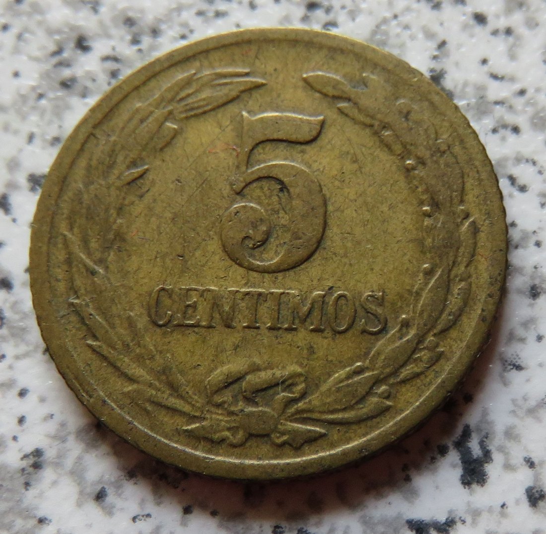  Paraguay 5 Centimos 1944   