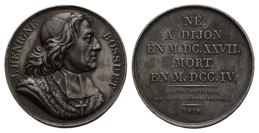  Frankreich; Medaille 1816; Zinn; 34,66 g; Ø 40,44 mm   