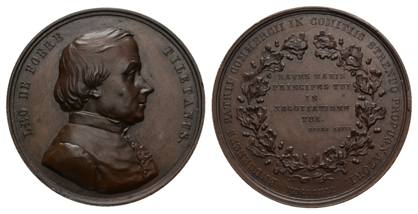  Belgien; Medaille 1841; Leo de Foere; Bronze; 45,58 g; Ø 47,46 mm   