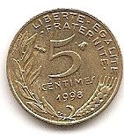  Frankreich 5 Centimes 1998 #215   