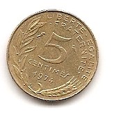  Frankreich 5 Centimes 1974 #214   
