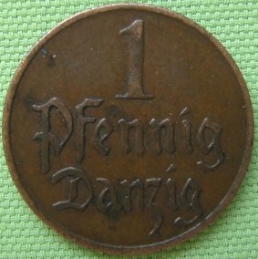  Danzig 1 Pfennig 1923,  Jäger D 2   