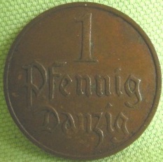  Danzig 1 Pfennig 1930,  Jäger D 2   
