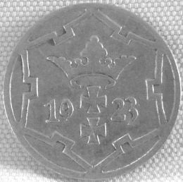  Danzig 5 Pfennig 1923,  Jäger D 4   