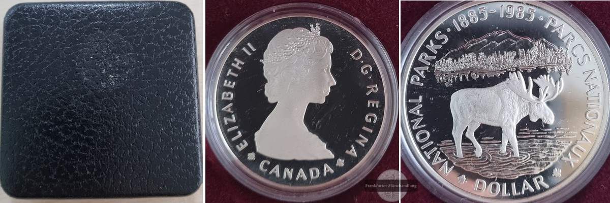  Kanada  1 Dollar 1985  National Parks  FM-Frankfurt  Feinsilber: 11,66g   