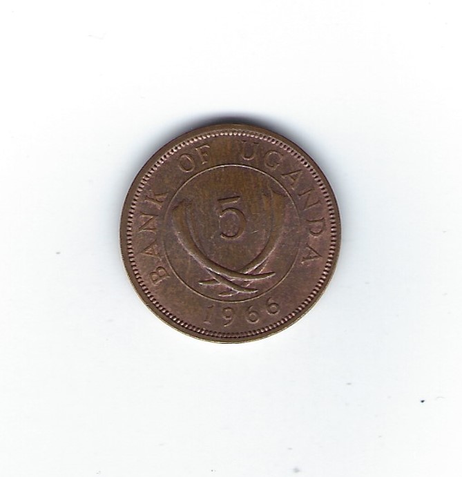  Uganda 5 Cents 1966   