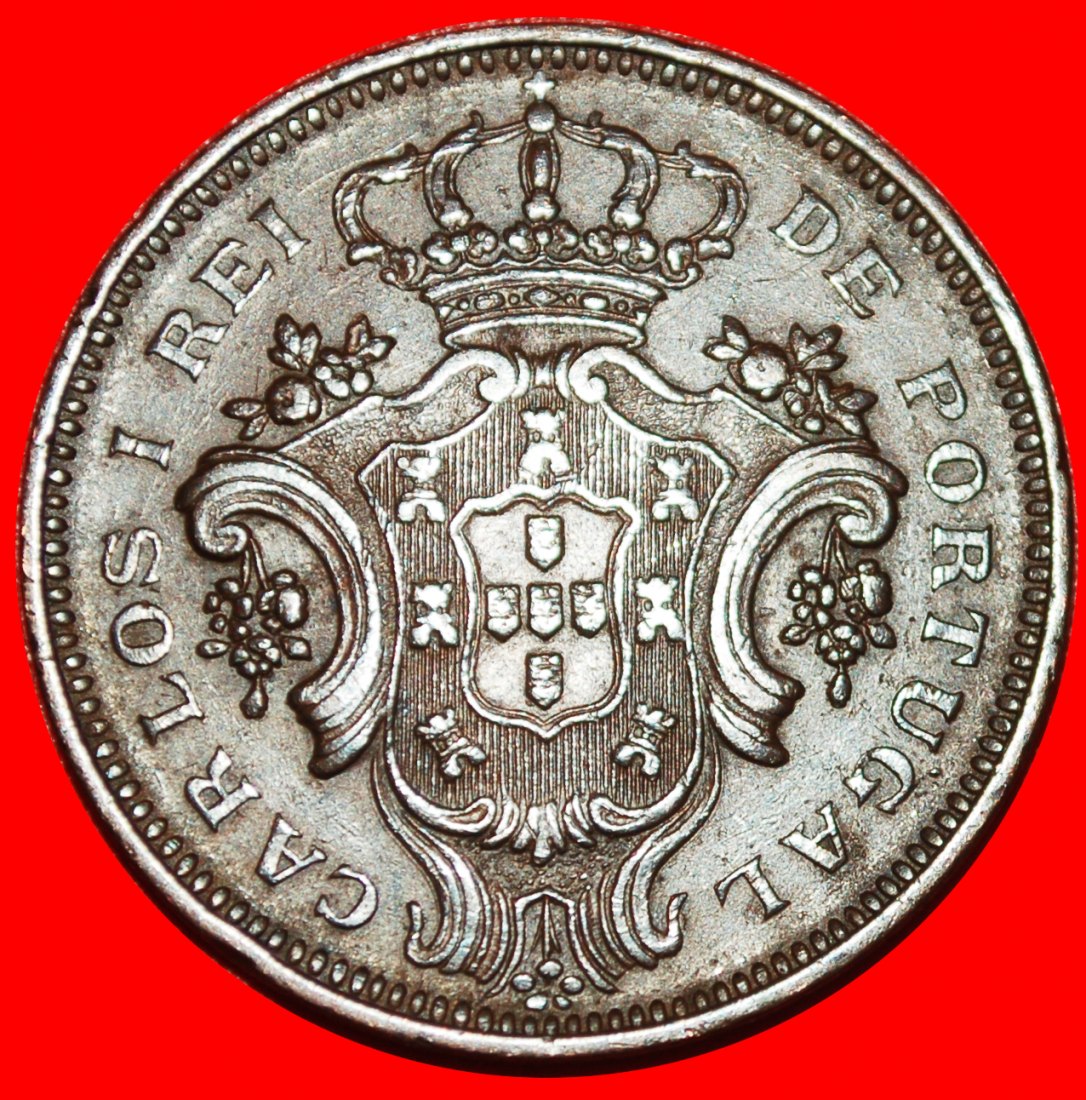  * PORTUGAL KARL I. (1889-1908): AZOREN ★ 10 REIS 1901! OHNE VORBEHALT!   