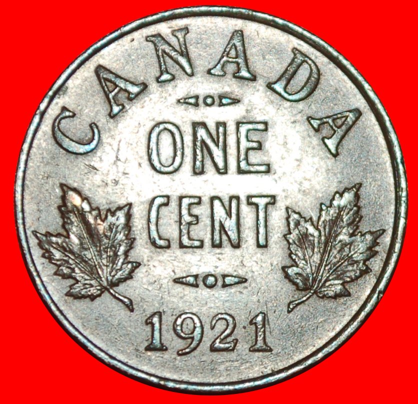  * MAPLE LEAVES (1920-1936): CANADA ★ 1 CENT 1921! GEORGE V (1911-1936) LOW START ★ NO RESERVE!   