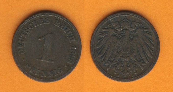  Kaiserreich 1 Pfennig 1898 A   