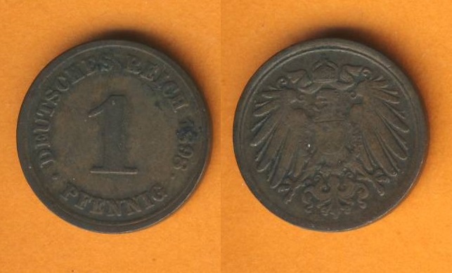  Kaiserreich 1 Pfennig 1898 D   