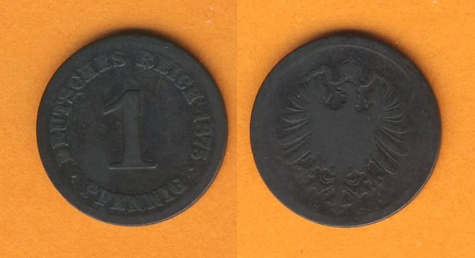  Kaiserreich 1 Pfennig 1875 C   