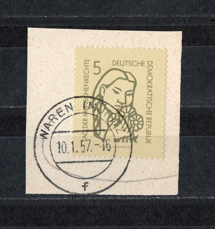  DDR 1956 Mi. 548 Briefstück Gelaufen-gestempelt / Top Stempel / Mi 20,- €   