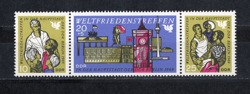  DDR 1969 Mi 1478-1480 Dreierstreifen **Postfrisch/ Mi. 4,50 €   