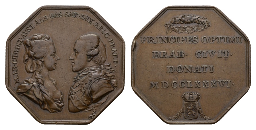  Niederlande; Medaille 1786; Bronze; 18,94 g; Ø 34,38 mm   