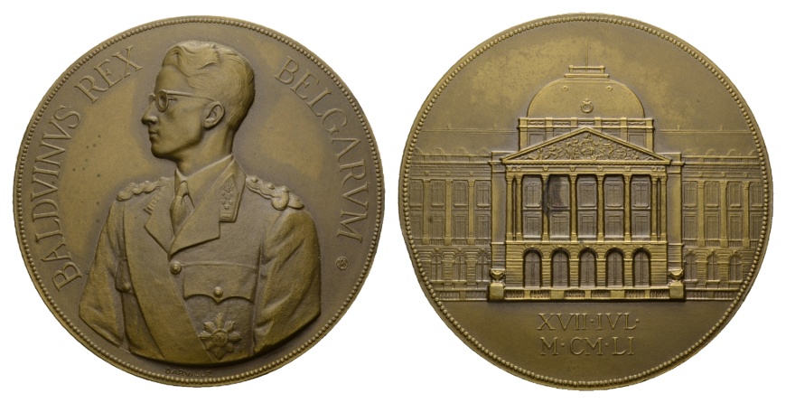  Belgien; Bronze Medaille; 130,31 g; Ø 70,18 mm   