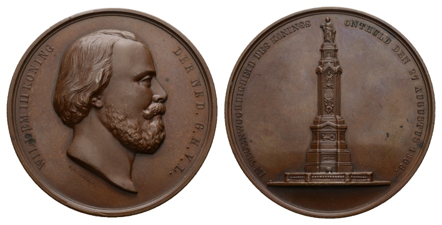  Niederlande; Bronze Medaille 1856; 172,40 g; Ø 74,73 mm   