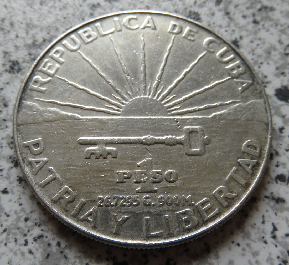  Cuba 1 Peso 1953, Kratzer   