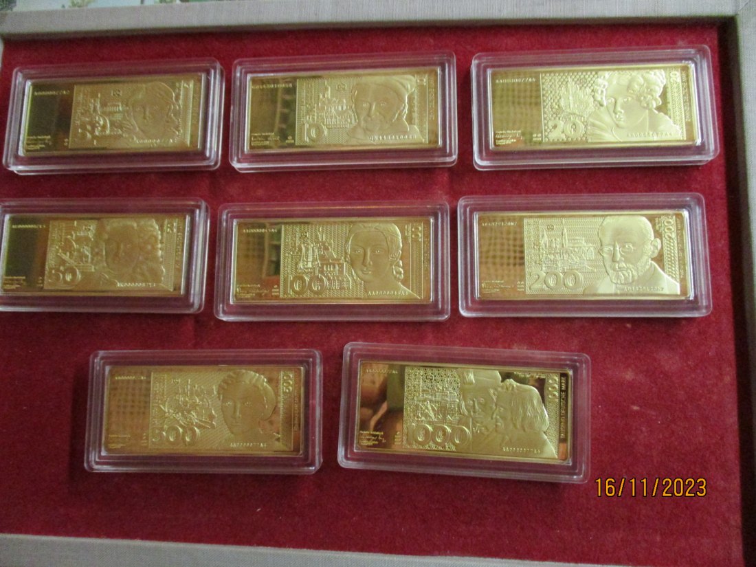  DM - Banknoten Barren Komplettset /M   