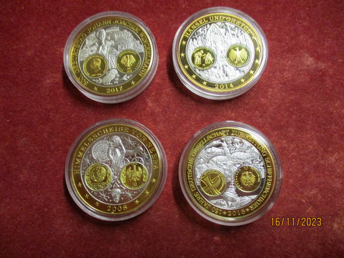  4 Medaillen Fußball WM 2006 in Deutschland 2006 - 333er Silber /MXY   