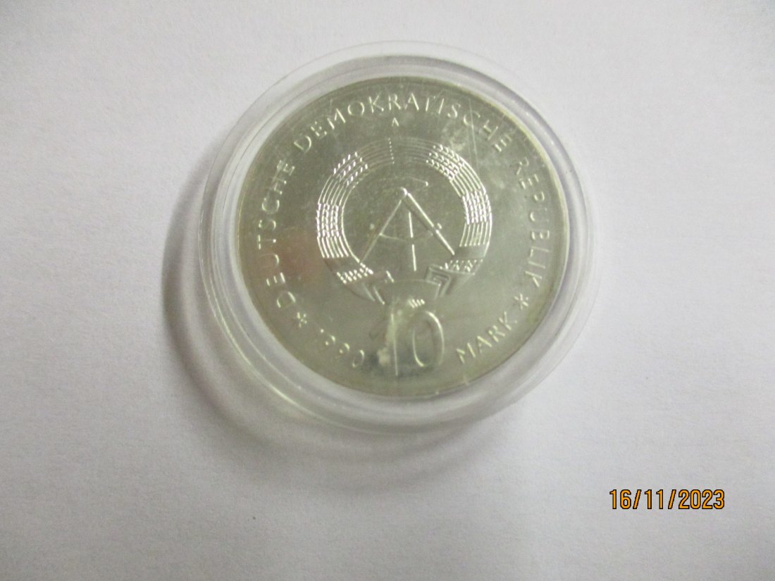  10 Mark DDR 1990 Silbermünze Johann Gottlieb Fichte J. 1636   