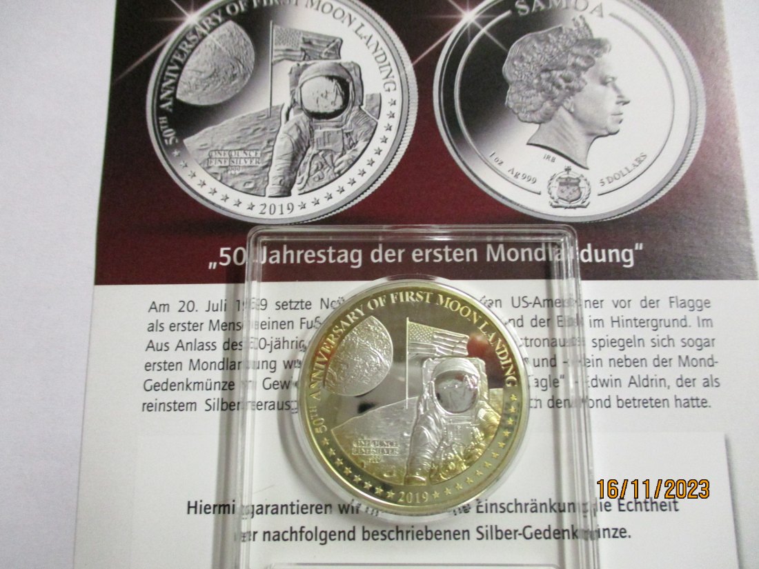  5 Tala Samoa Silbermünze 999er Silber siehe Foto   