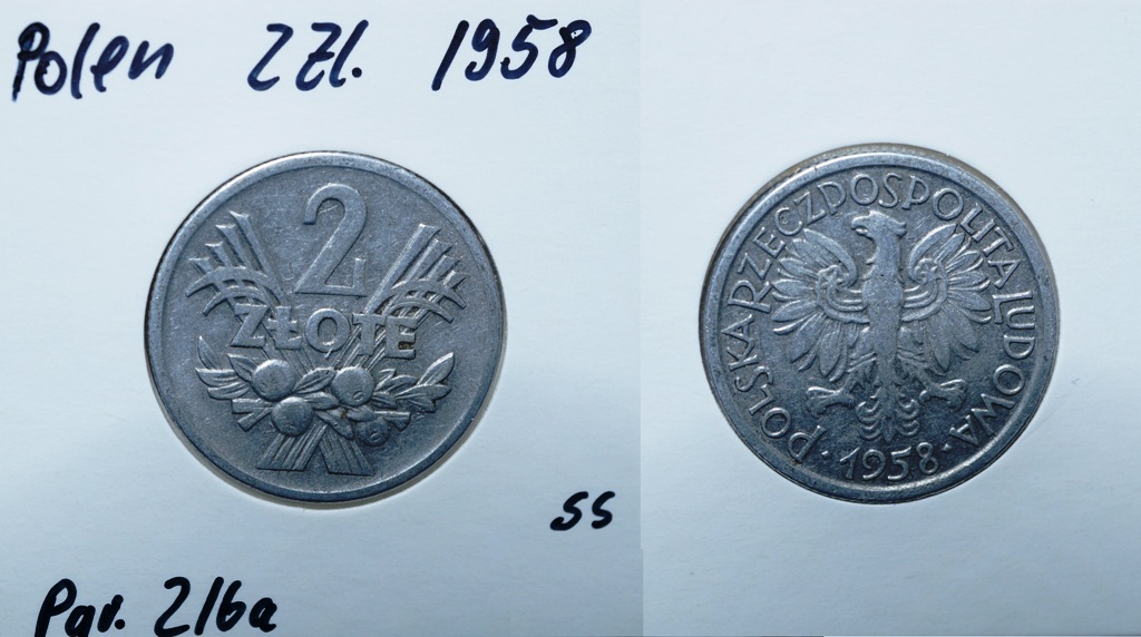  Polen,2 Zloty 1958   